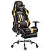 Poltrona Racing Limit XL Similpelle Nero Giallo con Poggiapiedi - Foto miniatura 1