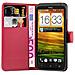 Custodia Compatibile Con Htc One X / X+ In Rosso Carminio - Coperchio Protettiva Con Chiusura Magnetica, Funzione Stand E Tasca Per Le Carte - Foto miniatura 4