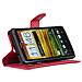 Custodia Compatibile Con Htc One X / X+ In Rosso Carminio - Coperchio Protettiva Con Chiusura Magnetica, Funzione Stand E Tasca Per Le Carte - Foto miniatura 7