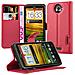 Custodia Compatibile Con Htc One X / X+ In Rosso Carminio - Coperchio Protettiva Con Chiusura Magnetica, Funzione Stand E Tasca Per Le Carte - Foto miniatura 8