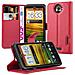Custodia Compatibile Con Htc One X / X+ In Rosso Carminio - Coperchio Protettiva Con Chiusura Magnetica, Funzione Stand E Tasca Per Le Carte - Foto miniatura 9