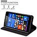 Custodia Compatibile Con Nokia Lumia 535 In Bruno Caffè - Coperchio Protettiva Con Chiusura Magnetica, Funzione Stand E Tasca Per Le Carte - Foto miniatura 3