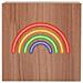 Speaker Wireless Luminoso Bluetooth Induzione Legno Arcobaleno - Foto miniatura 1