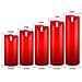 Batteria Candele 5.5 6 6.5 7 8 Set Su 5 Cera Reale Non Di Plastica Pilastri Sono Realistica Danza Led Flames E 10-key Telecomando Con 2468 Ore Funzione Timer 200 Ore - (5x1 Rosso) - Foto miniatura 3