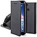 Cover Per Huawei P Smart, Nero - Custodia A Libro Flip Smart Magnetica Con Appoggio E Porta Carte - Foto miniatura 1