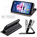 Cover Per Huawei P Smart, Nero - Custodia A Libro Flip Smart Magnetica Con Appoggio E Porta Carte - Foto miniatura 6