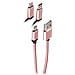 Bs14-50074 Usb Kabel 1 M Usb 2.0 Usb A Usb C / micro-usb B / lightning Rosgold (bs14-50074)  - Foto miniatura 1