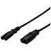 2m, IEC 60320-C8 / IEC 60320-C7, Maschio / femmina, C8 coupler, C7 coupler, Dritto, Dritto, Nero - Foto miniatura 1