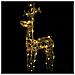 Renne e Slitta Decorazione Natale 90 LED 60x16x100 cm Acrilico - Foto miniatura 1