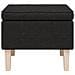 Poggiapiedi con Gambe in Legno Nero in Tessuto - Foto miniatura 2