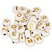 Set Di Perline Alfabetiche Bianche E Oro - Foto miniatura 1