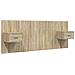 Testiera Letto Con Comodini In Legno Multistrato Rovere Sonoma - Foto miniatura 2