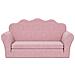Divano Letto Per Bambini A 2 Posti Rosa In Morbido Peluche - Foto miniatura 3
