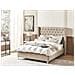 Letto Velluto Lubbon 140 X 200 Cm Beige - Foto miniatura 1