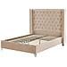 Letto Velluto Lubbon 140 X 200 Cm Beige - Foto miniatura 6