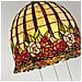 Lampadario Tiffany Rosecliffe Vetro Bronzo Imperiale 3 Luci E27 - Foto miniatura 2