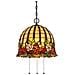 Lampadario Tiffany Rosecliffe Vetro Bronzo Imperiale 3 Luci E27 - Foto miniatura 1