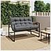 Panchina Da Giardino Con Cuscino Antracite 113 Cm In Acciaio - Foto miniatura 3
