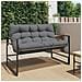 Panchina Da Giardino Con Cuscino Antracite 113 Cm In Acciaio - Foto miniatura 1
