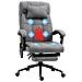 Sedia Da Ufficio Reclinabile E Riscaldante Con 6 Punti Massaggio E 5 Modalità, Grigio - Foto miniatura 1