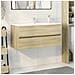 Mobile Lavabo Bagno Rovere Sonoma 100x38,5x45 Cm In Truciolato - Foto miniatura 3