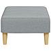 Poggiapiedi Grigio Chiaro 77x55x31 Cm In Tessuto - Foto miniatura 4