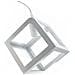 Lampadario Da Soffitto A Sospensione A Forma Cubo 3d Portalampada E27 - Foto miniatura 4