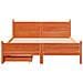Letto senza Materasso Marrone Cera 120x200 cm in Legno di Pino - Foto miniatura 2