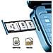 Telefono Servo I16 Blu 16 GB Dual Sim Display 1.77" HD Micro USB V2.0 Radio Fm - Foto miniatura 5