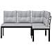 Panche Giardino con Cuscini 2pz Nere Acciaio Verniciato Polvere - Foto miniatura 5