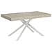 Tavolo allungabile 90x160/420 cm Karida cashmere gambe bianche - Foto miniatura 1