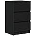 Comodini con 3 Cassetti 2 pz Nero 39x35x65 cm - Foto miniatura 6