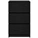 Comodini con 3 Cassetti 2 pz Nero 39x35x65 cm - Foto miniatura 8