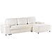 Divano Letto Angolare 3 Posti Hrisey Bouclé Bianco Con Contenitore Lato Sinistro - Foto miniatura 4