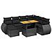 Set Divani Da Giardino Con Cuscini 8 Pz Nero In Polyrattan - Foto miniatura 2
