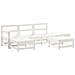 Set Salotto Da Giardino 6 Pz Bianco In Legno Massello Di Pino - Foto miniatura 2