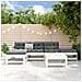 Set Salotto Da Giardino 6 Pz Bianco In Legno Massello Di Pino - Foto miniatura 1
