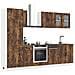 Set Mobili Da Cucina 8 Pz Kalmar Rovere Fumo Legno Multistrato - Foto miniatura 1