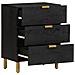 Comodino Nero 50x33x62 Cm In Legno Multistrato - Foto miniatura 2