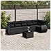 Set Divani Da Giardino Con Cuscini 7pz Nero Polyrattan - Foto miniatura 1