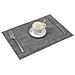 Set Di 6 Tovagliette In Pvc - 30x45cm - Blu E Bianco: Protezione E Stile Per La Tua Tavola Silver + Black - Foto miniatura 4