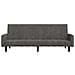 Divano Letto a 2 Posti Grigio Scuro in Velluto - Foto miniatura 4