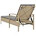 Lettino Prendisole con Cuscino Beige 63x200x81 cm in Polyrattan - Foto miniatura 6