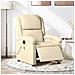 Poltrona Reclinabile Massaggiante Elettrica Crema in Tessuto - Foto miniatura 2