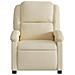 Poltrona Reclinabile Massaggiante Elettrica Crema in Tessuto - Foto miniatura 9