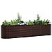 Letto da Giardino Rialzato Marrone 400x80x81 cm Acciaio Zincato - Foto miniatura 3
