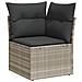 Set Divani da Giardino 7pz con Cuscini Grigio Chiaro Polyrattan - Foto miniatura 5