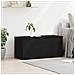 Scatola di stoccaggio  con coperchio in rovere nero 100x42x46 cm in legno ingegnerizzato - Foto miniatura 4
