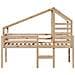 Letto a Soppalco con Tetto 90x200 cm in Legno di Pino - Foto miniatura 4