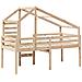 Letto a Soppalco con Tetto 90x200 cm in Legno di Pino - Foto miniatura 6